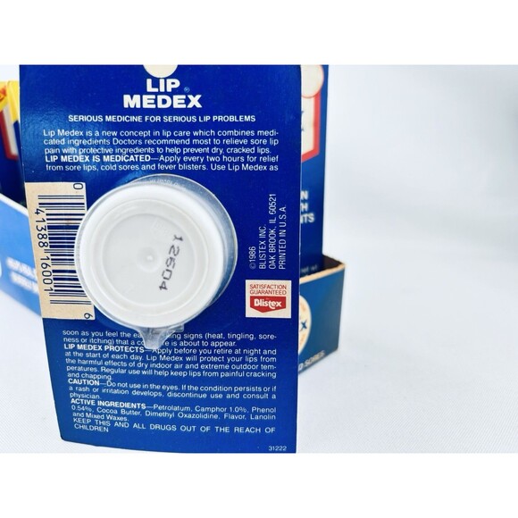 Lot Of 12 Vintage Blistex Lip Medex Rx Balm Tin - Medicated- 1986 - NOS - Picture 4 of 16